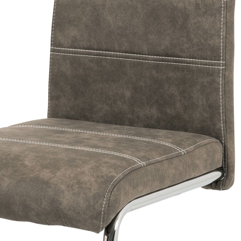 Jedálenská stolička, hnedá, látka, HC-483 BR3