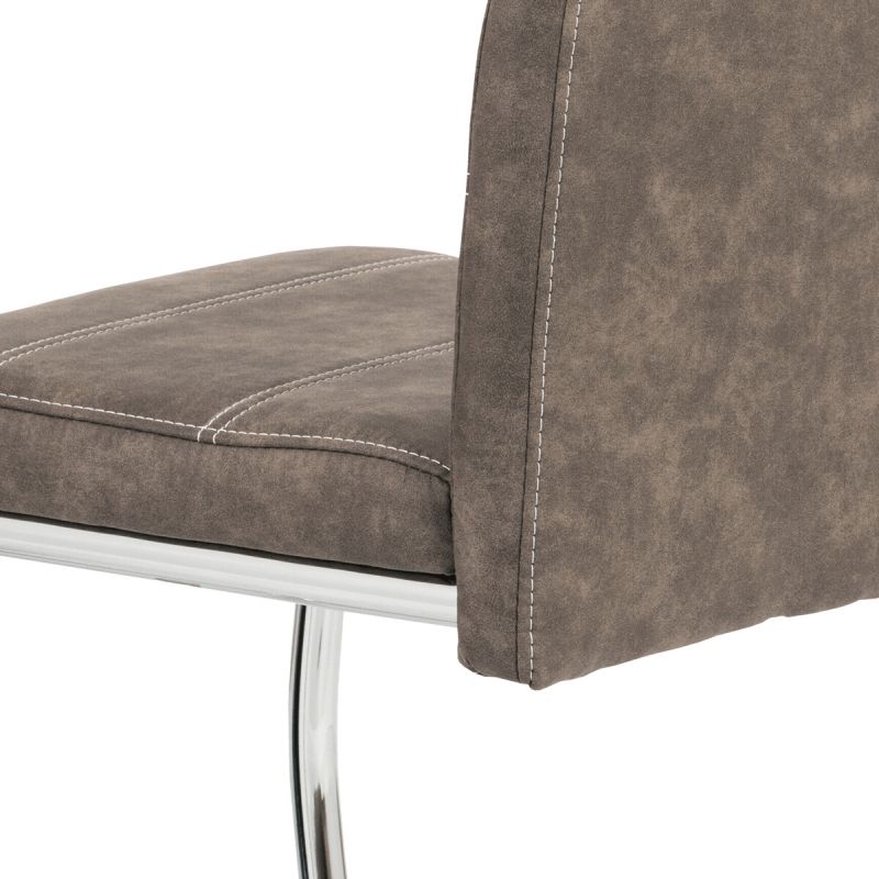 Jedálenská stolička, hnedá, látka, HC-483 BR3