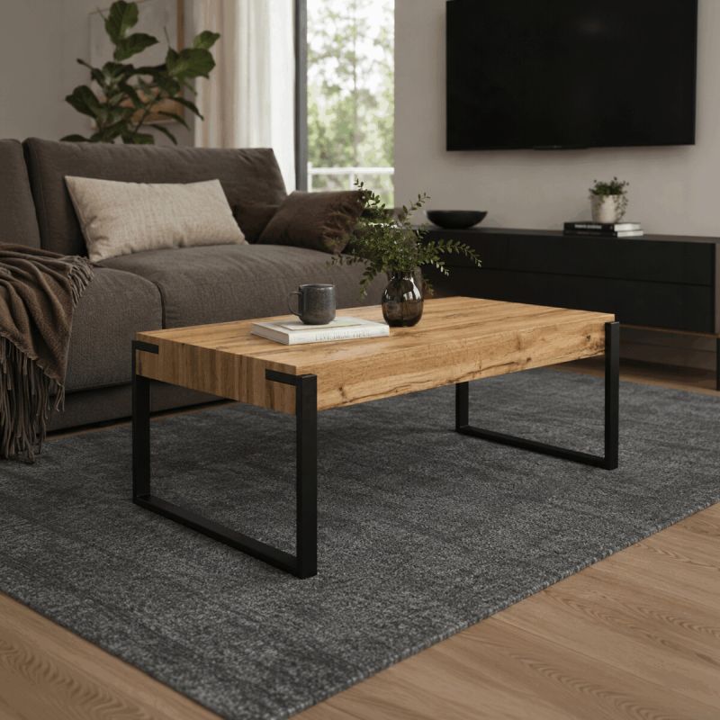 Konferenčný stolík 110x60cm, MDF divoký dub, AHG-250 OAK