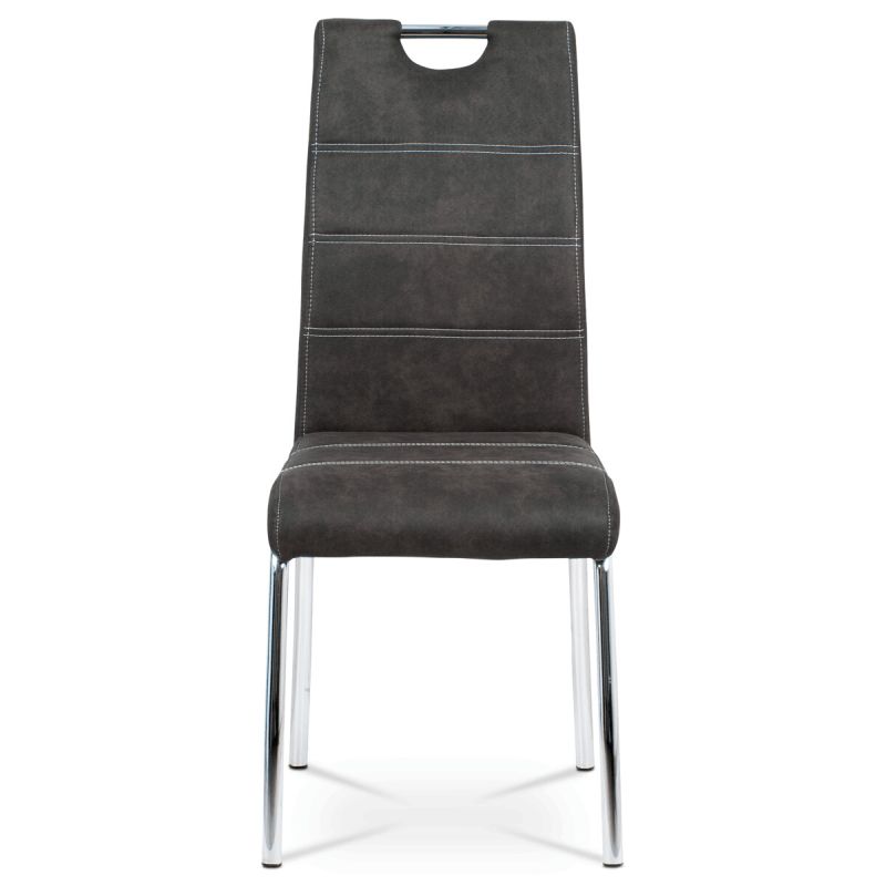 Jedálenská stolička, sivá, vintage, látka, HC-486 GREY3