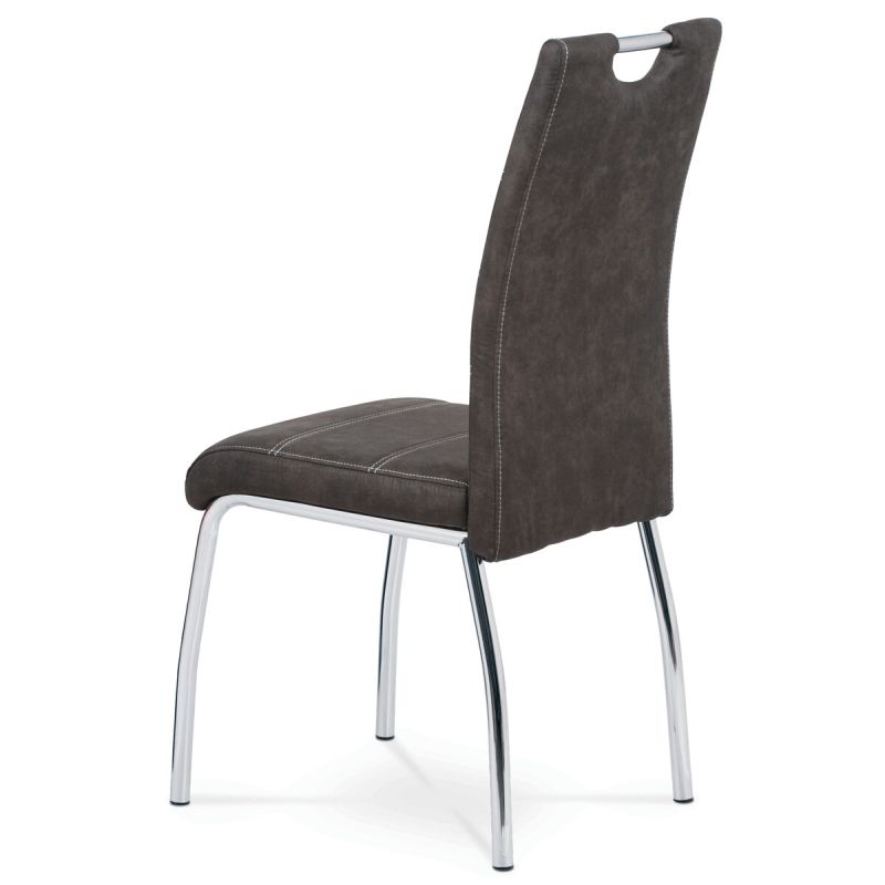 Jedálenská stolička, sivá, vintage, látka, HC-486 GREY3