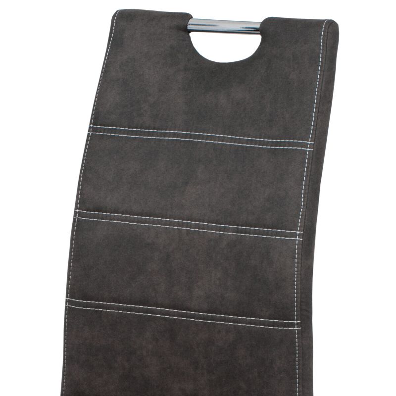 Jedálenská stolička, sivá, vintage, látka, HC-486 GREY3