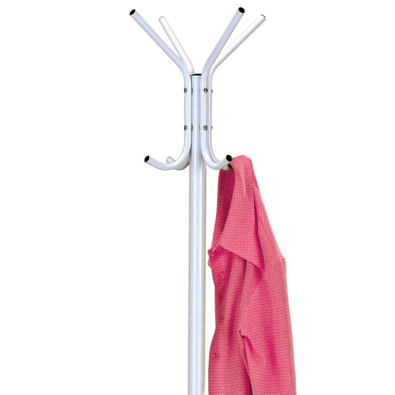 Vešiak, 174cm, kov biely, 80001-04A WT