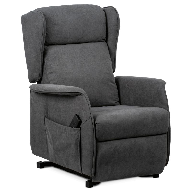 Elektrické polohovacie kreslo sivé, TV-1190 GREY2, relaxačné