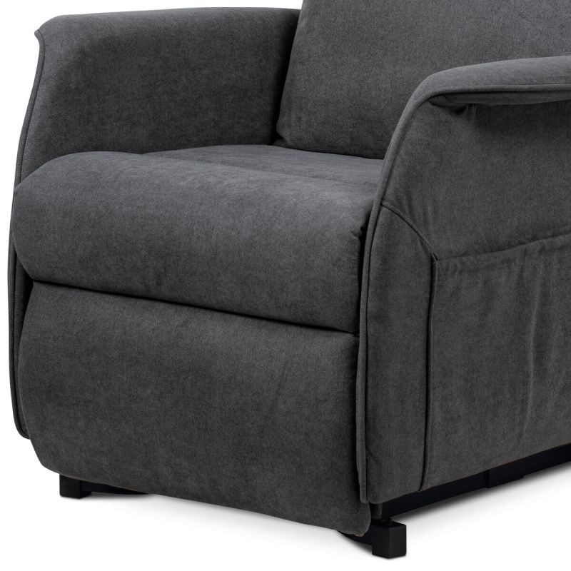 Elektrické polohovacie kreslo sivé, TV-1190 GREY2, relaxačné