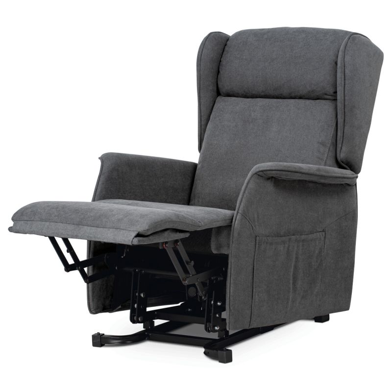 Elektrické polohovacie kreslo sivé, TV-1190 GREY2, relaxačné