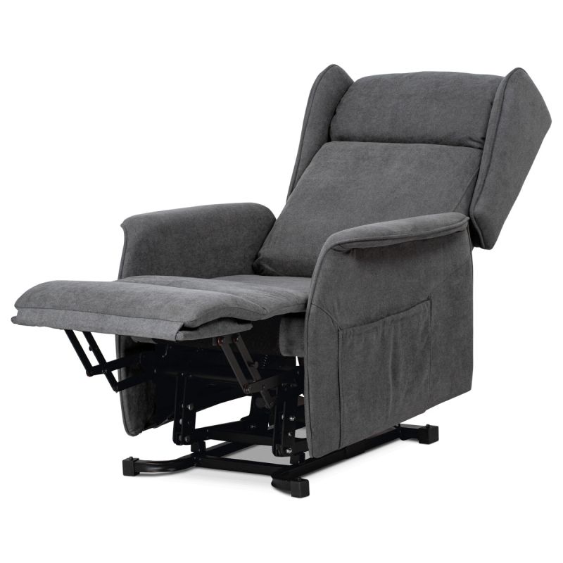 Elektrické polohovacie kreslo sivé, TV-1190 GREY2, relaxačné