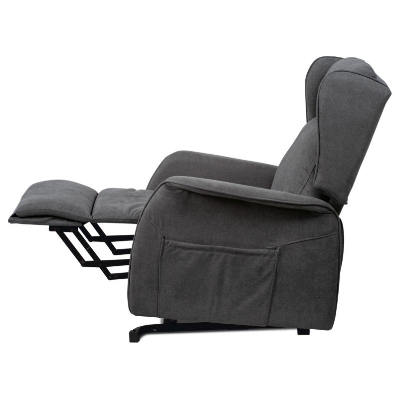 Elektrické polohovacie kreslo sivé, TV-1190 GREY2, relaxačné