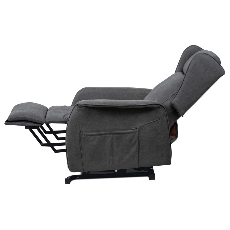 Elektrické polohovacie kreslo sivé, TV-1190 GREY2, relaxačné