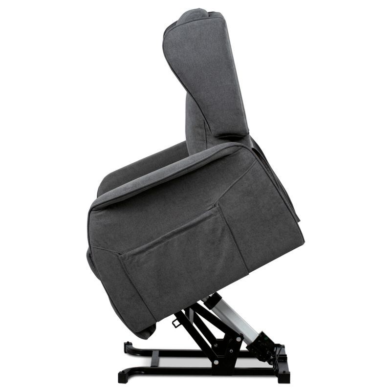 Elektrické polohovacie kreslo sivé, TV-1190 GREY2, relaxačné