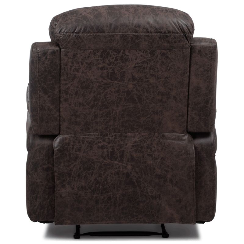 Polohovacie kreslo hnedé vintage látka, TV-4086 BR