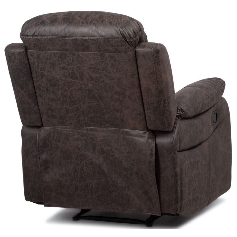 Polohovacie kreslo hnedé vintage látka, TV-4086 BR