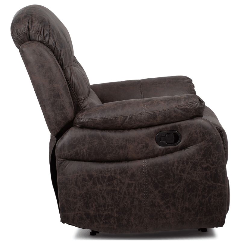 Polohovacie kreslo hnedé vintage látka, TV-4086 BR