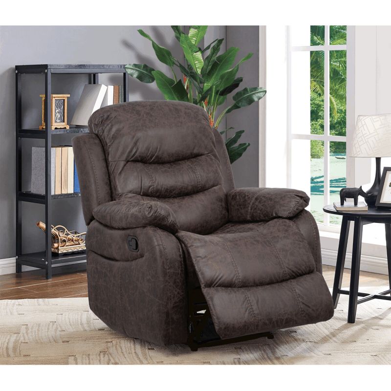 Polohovacie kreslo hnedé vintage látka, TV-4086 BR