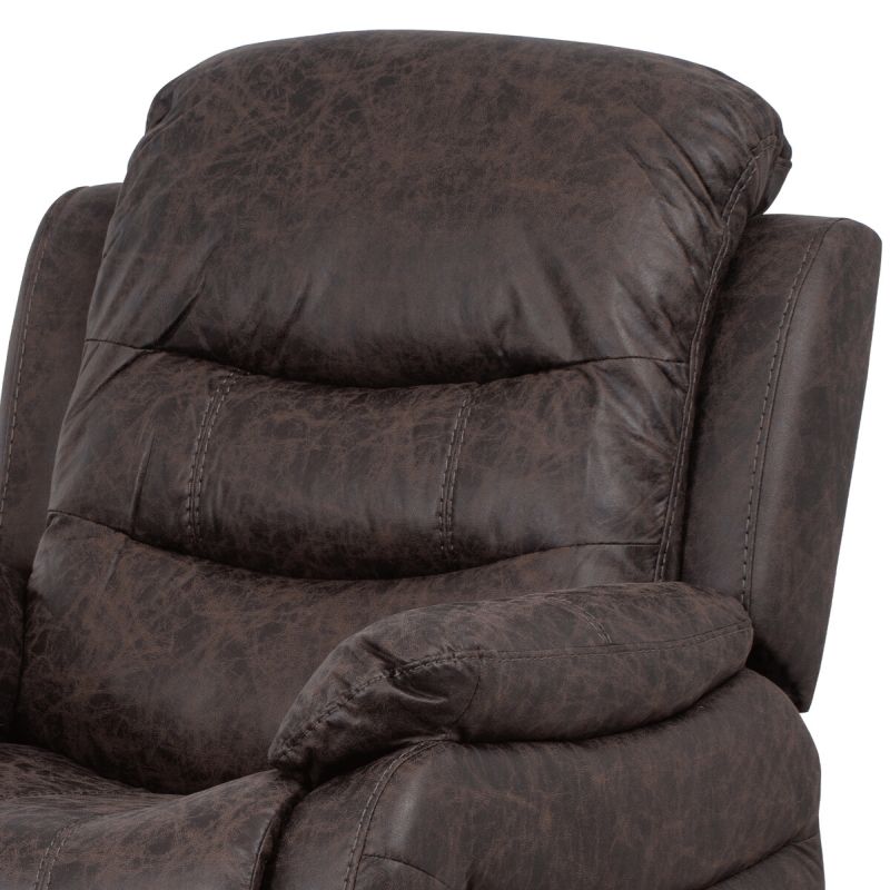 Polohovacie kreslo hnedé vintage látka, TV-4086 BR