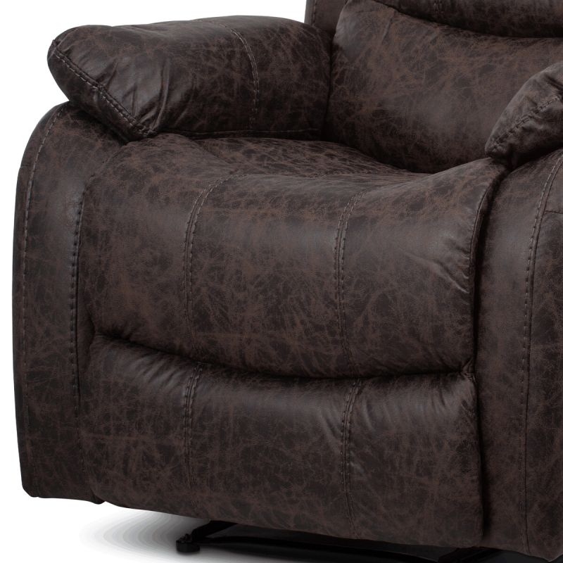 Polohovacie kreslo hnedé vintage látka, TV-4086 BR