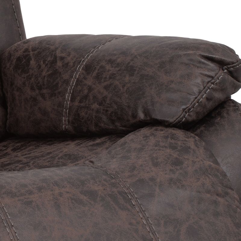 Polohovacie kreslo hnedé vintage látka, TV-4086 BR