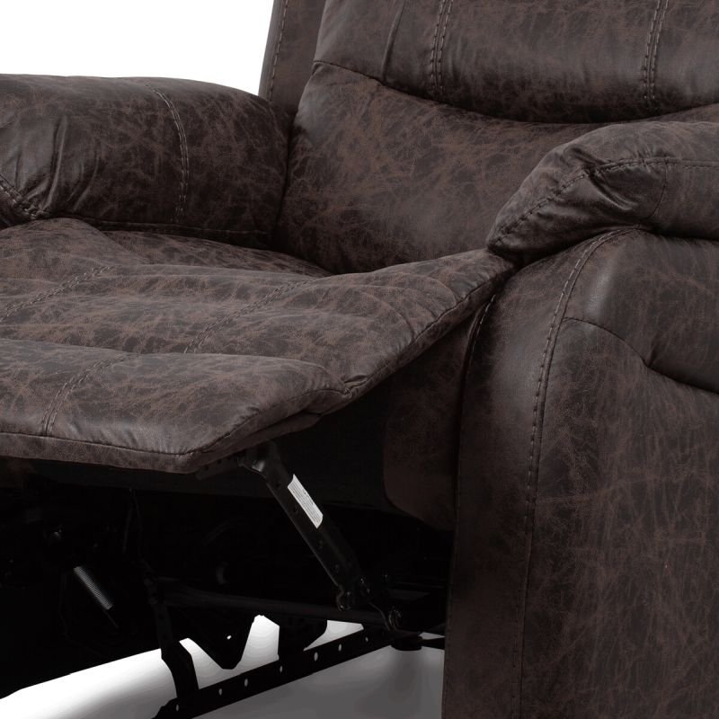 Polohovacie kreslo hnedé vintage látka, TV-4086 BR