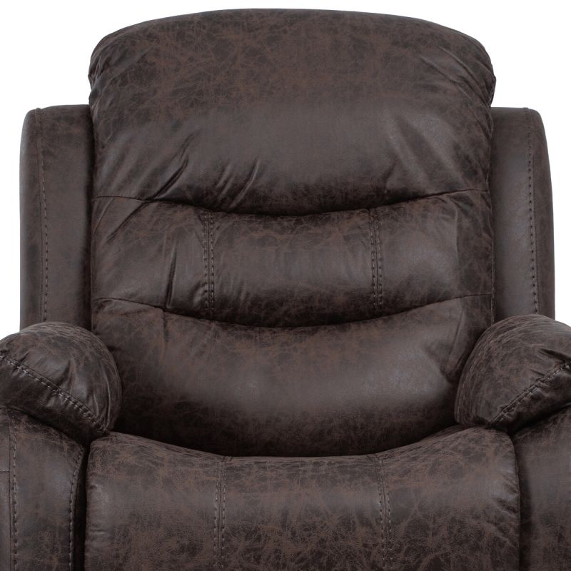 Polohovacie kreslo hnedé vintage látka, TV-4086 BR
