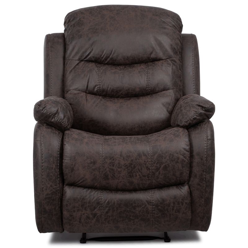 Polohovacie kreslo hnedé vintage látka, TV-4086 BR