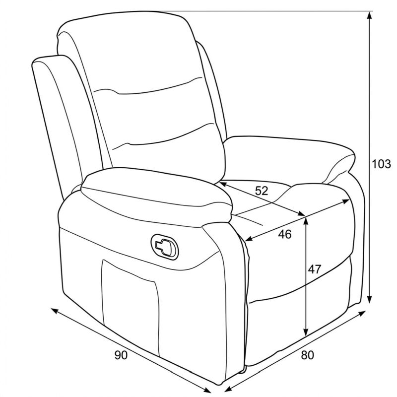 Polohovacie kreslo hnedé vintage látka, TV-4086 BR