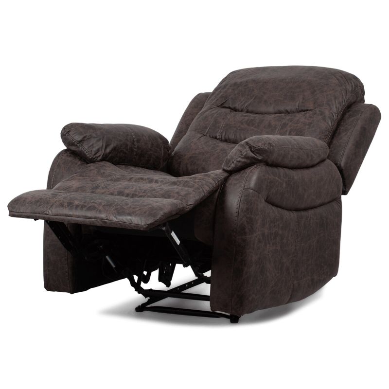 Polohovacie kreslo hnedé vintage látka, TV-4086 BR