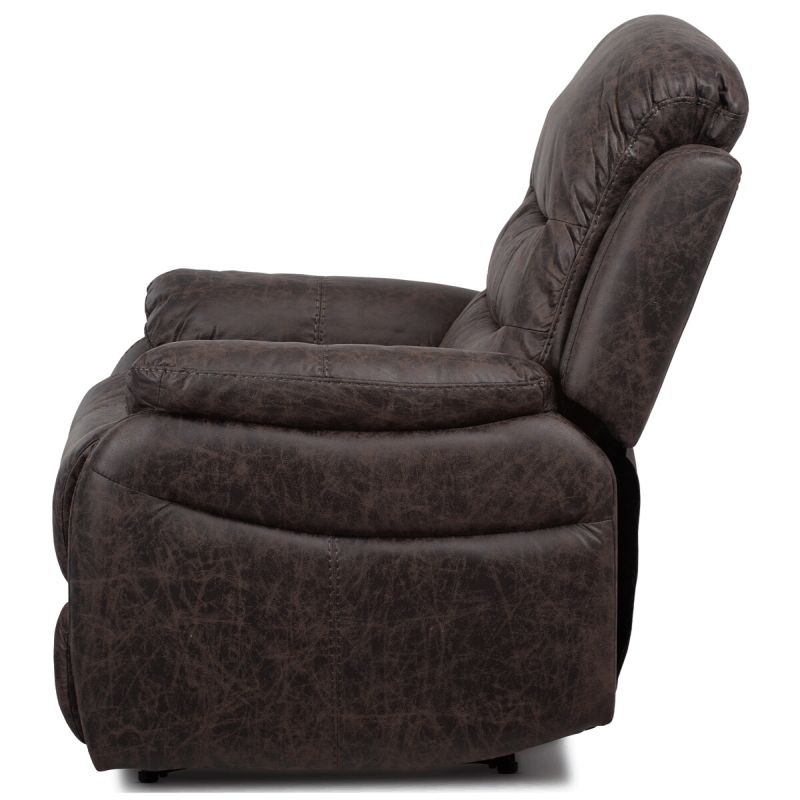 Polohovacie kreslo hnedé vintage látka, TV-4086 BR