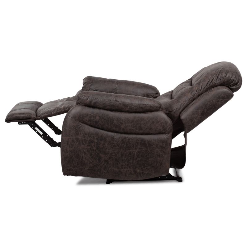 Polohovacie kreslo hnedé vintage látka, TV-4086 BR