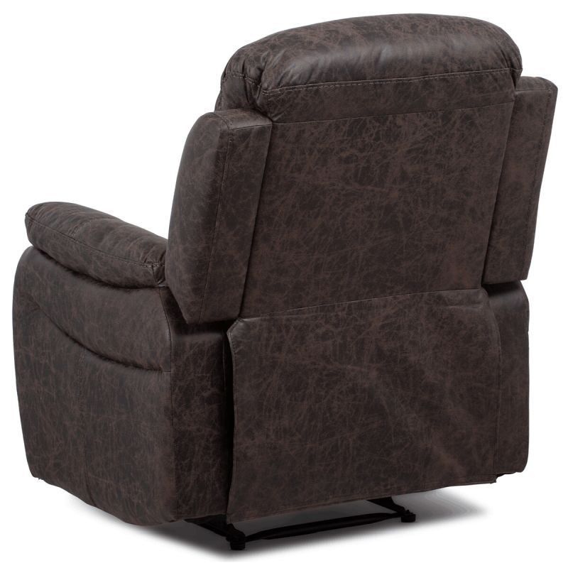 Polohovacie kreslo hnedé vintage látka, TV-4086 BR