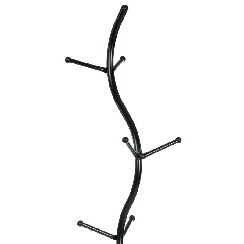 Vešiak, 180cm, kov čierny, 80003-09 BK
