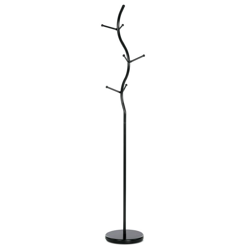 Vešiak, 180cm, kov čierny, 80003-09 BK