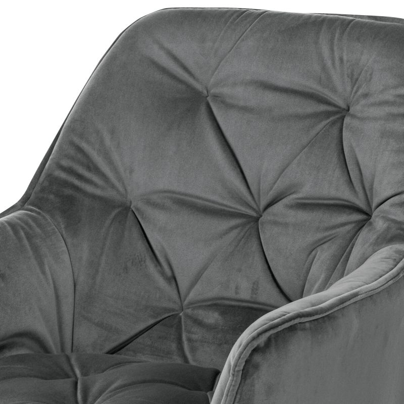 Jedálenská stolička, sivá, zamatová látka, DCH-421 GREY4