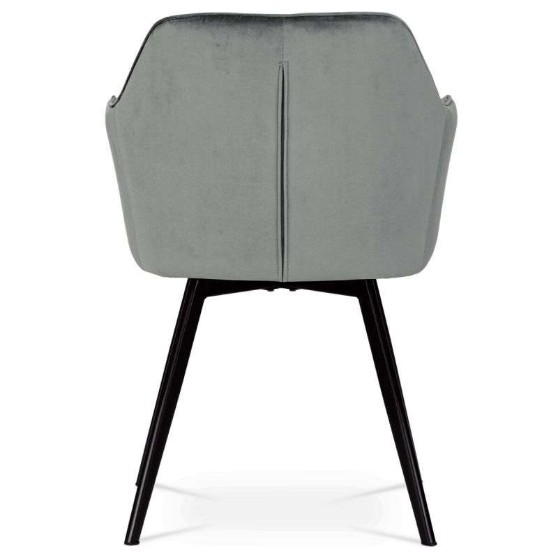 Jedálenská stolička, sivá, zamatová, látka, DCH-425 GREY4