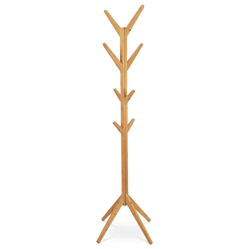 Stojanový vešiak, 176cm, bambus, prírodný, DR-N191 NAT