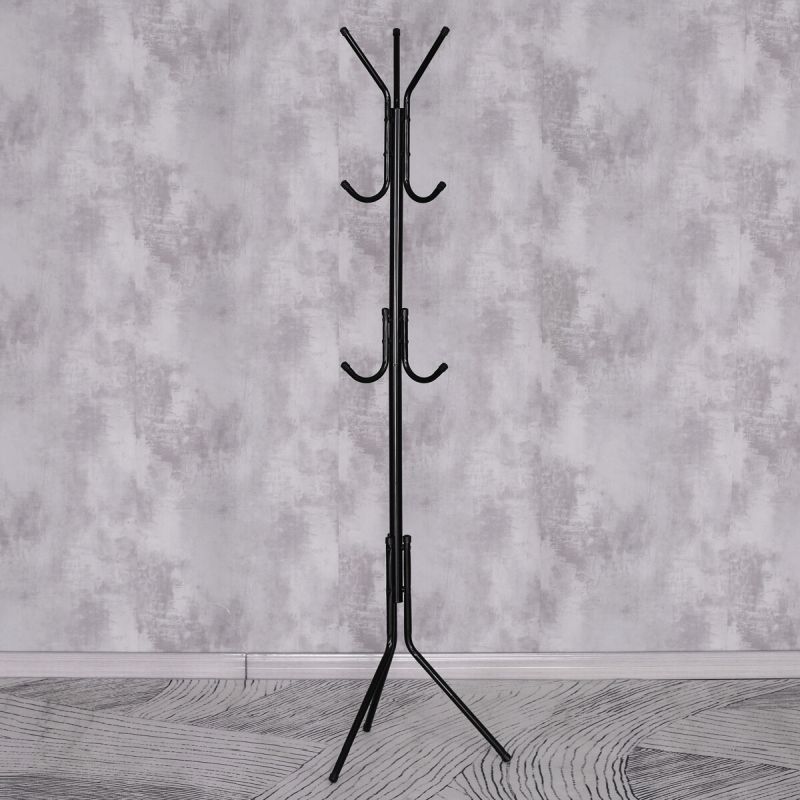 Stojanový vešiak, 171cm, kov, čierny, GD-101 BK