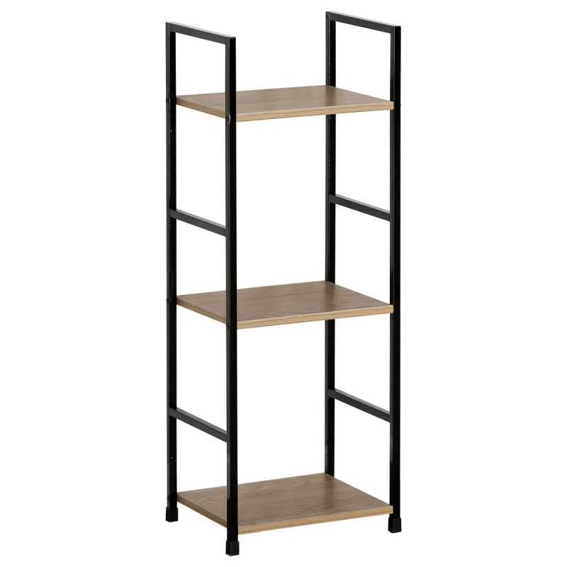 Regál, 29cm, kov, MDF, dub, GD-213 OAK