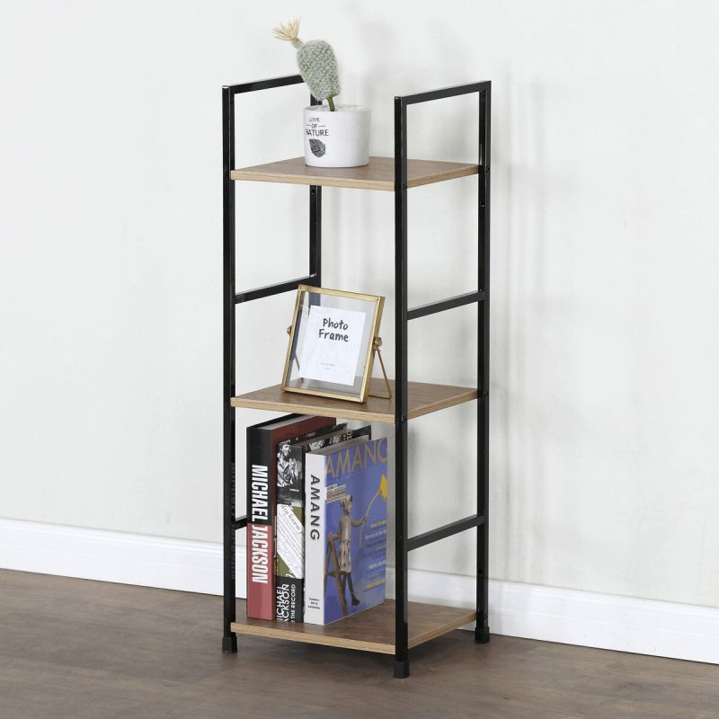 Regál, 29cm, kov, MDF, dub, GD-213 OAK