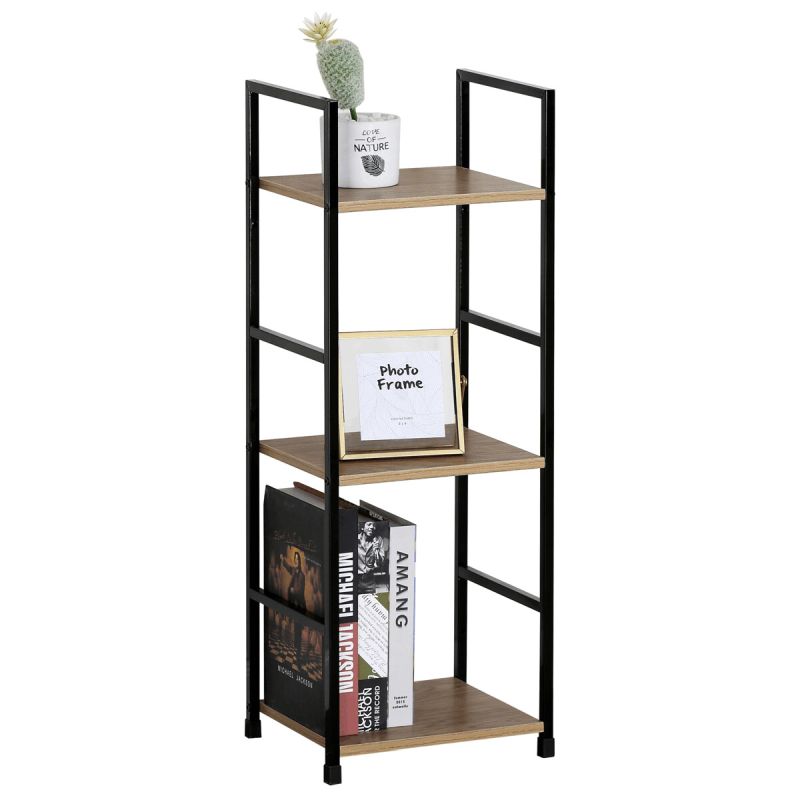 Regál, 29cm, kov, MDF, dub, GD-213 OAK