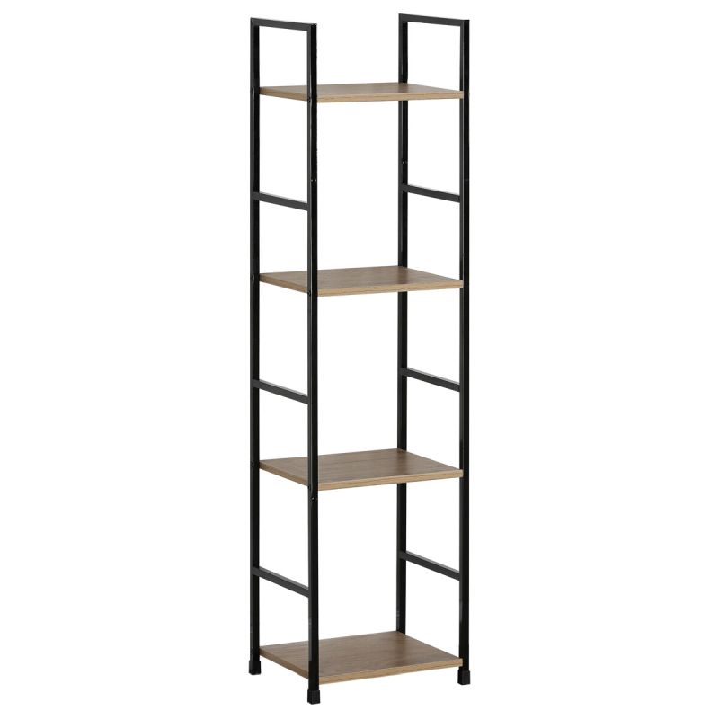 Regál, 29cm, kov, MDF, dub, GD-214 OAK