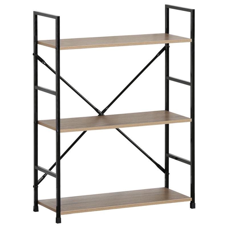 Regál, 59cm, kov, MDF, dub, GD-223 OAK