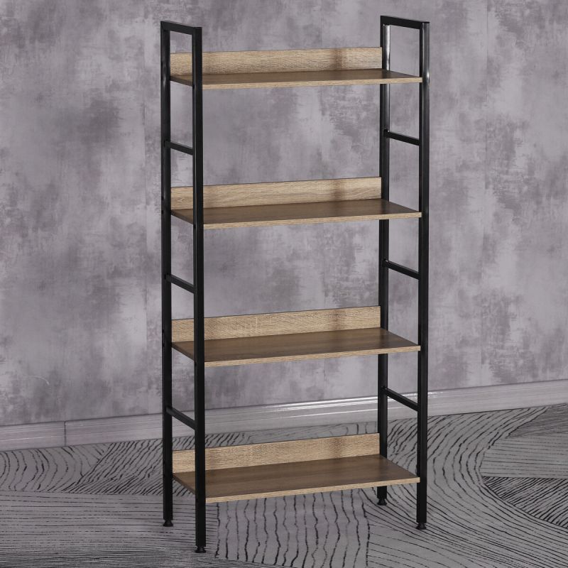 Regál, 60cm, kov, MDF, dub, GD-314 OAK