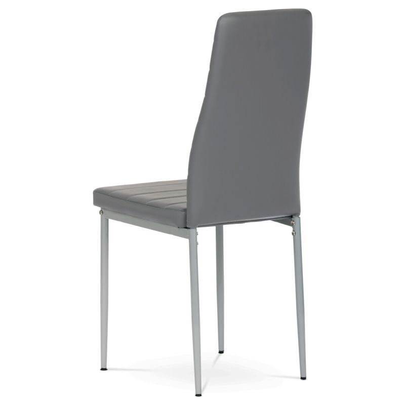 Jedálenská stolička, sivá, ekokoža, DCL-377 GREY