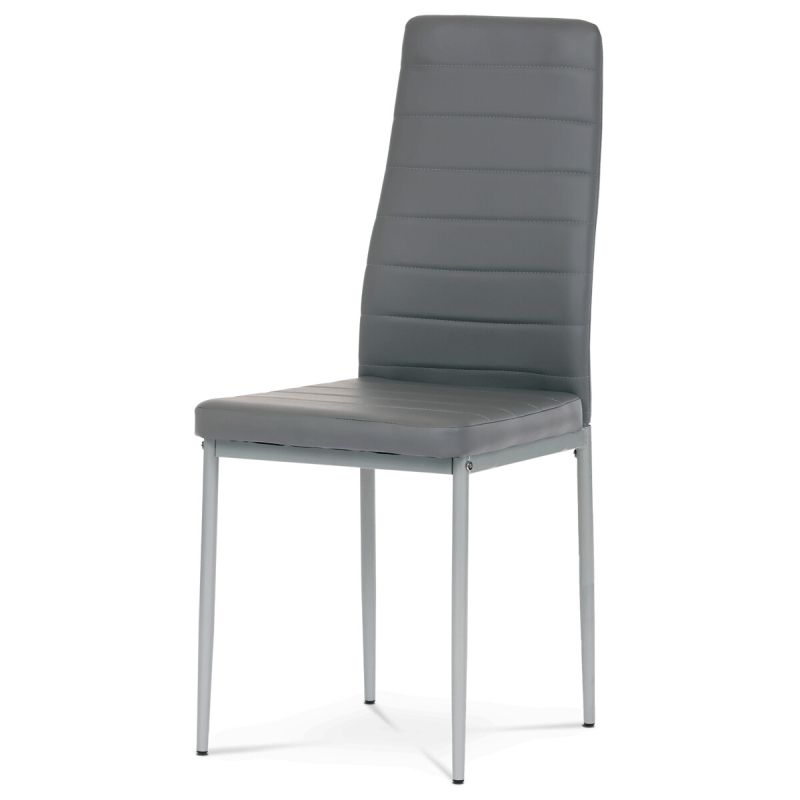 Jedálenská stolička, sivá, ekokoža, DCL-377 GREY