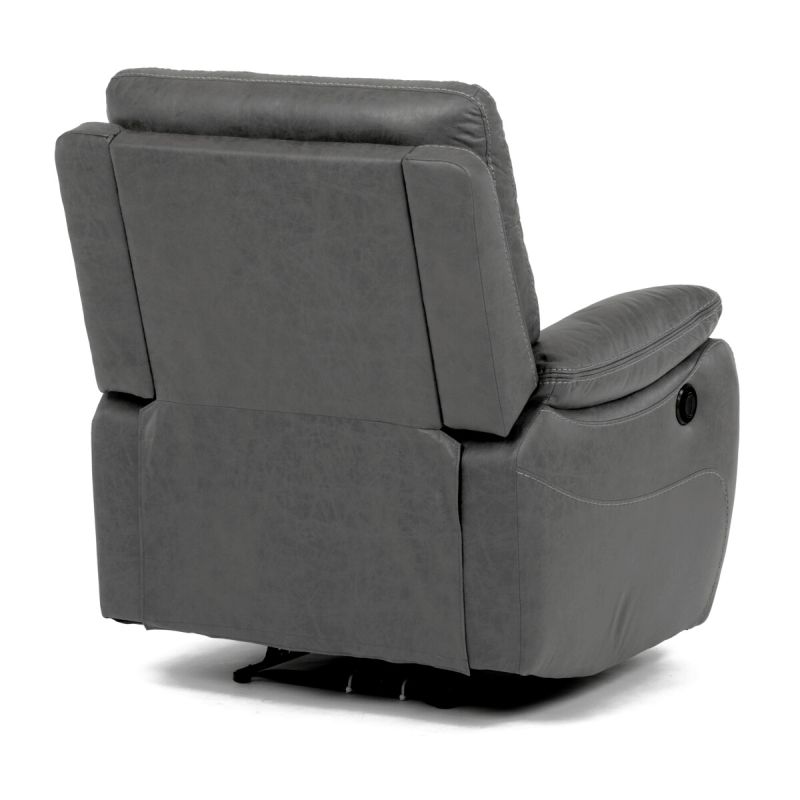 Elektrické relaxačné kreslo sivé, TV-4094 GREY3, polohovateľné