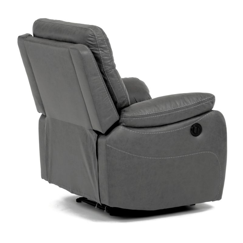 Elektrické relaxačné kreslo sivé, TV-4094 GREY3, polohovateľné