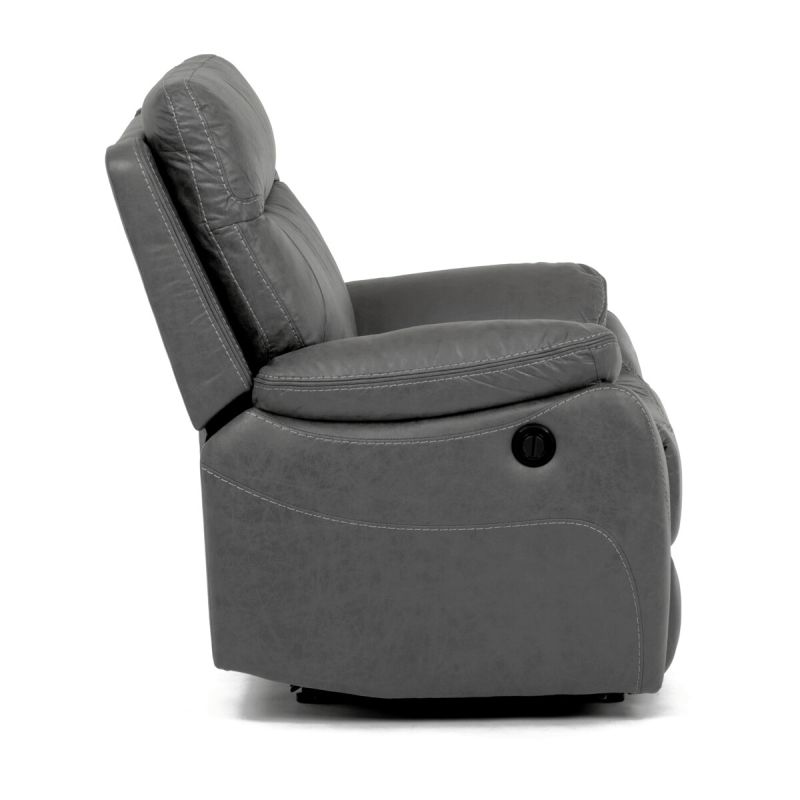 Elektrické relaxačné kreslo sivé, TV-4094 GREY3, polohovateľné