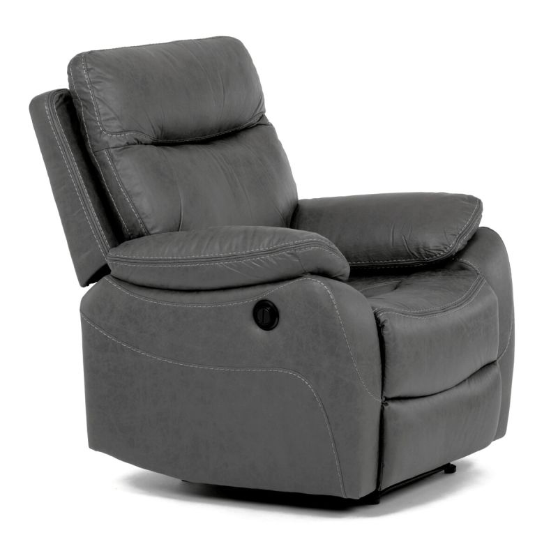 Elektrické relaxačné kreslo sivé, TV-4094 GREY3, polohovateľné