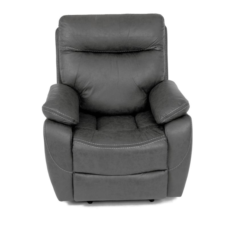 Elektrické relaxačné kreslo sivé, TV-4094 GREY3, polohovateľné