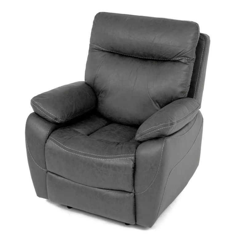 Elektrické relaxačné kreslo sivé, TV-4094 GREY3, polohovateľné