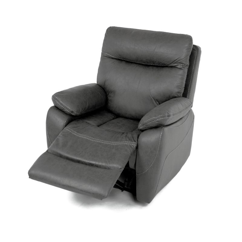 Elektrické relaxačné kreslo sivé, TV-4094 GREY3, polohovateľné